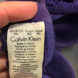 Purple Calvin Klein bra